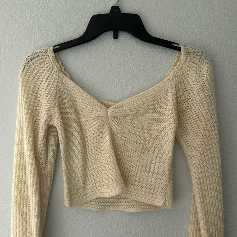 Off the shoulder sweater top